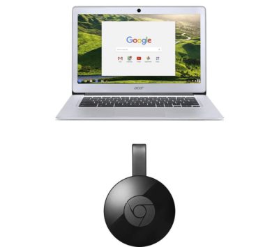 ACER CB3-431 14  Full HD Chromebook & Chromecast Bundle - Silver
